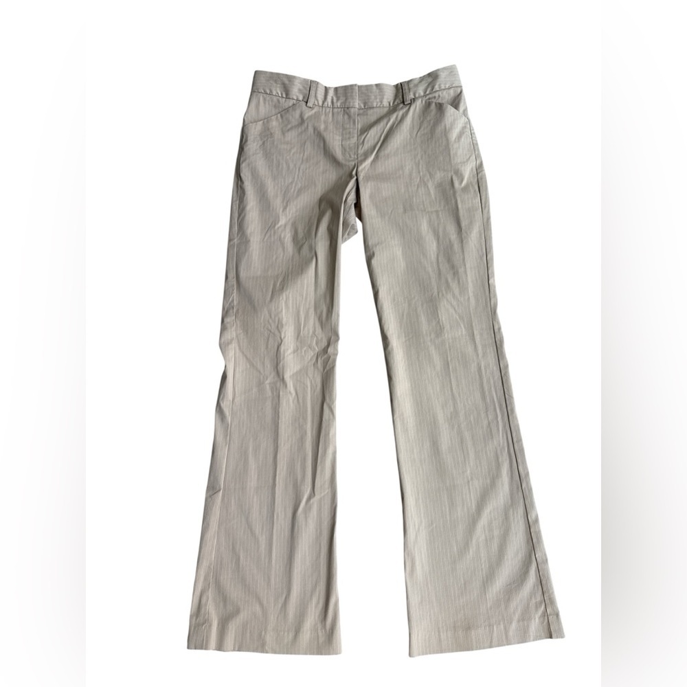 Theory Women's Light Gray Pinstripe Dress Pants
